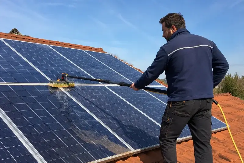 Nettoyage et entretien de panneaux solaires à Cornille